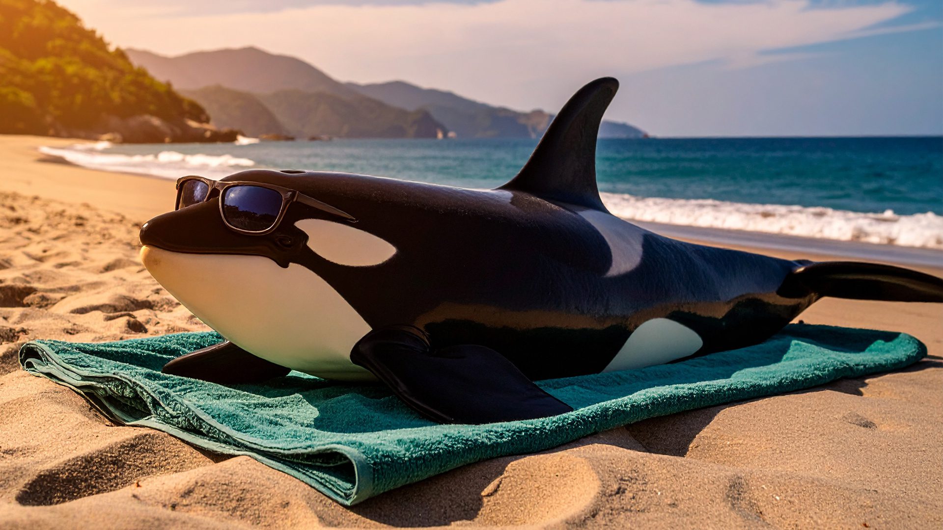 Orca getting a tan